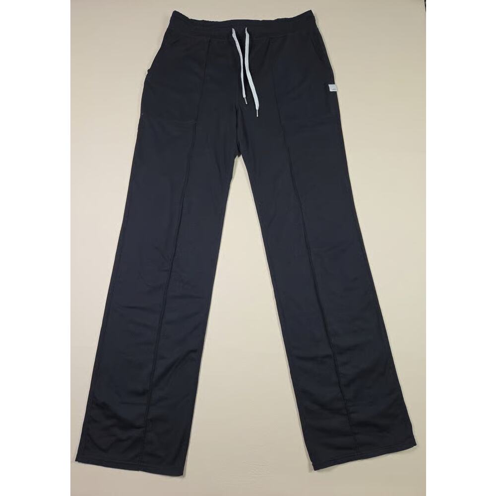 Vuori Halo Essential Wideleg Pants Black Heather Pintuck DreamKnit Size Small - Picture 5 of 8